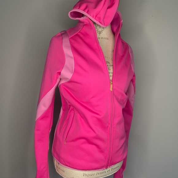 Nike M Therma Fit Pink Hooded Zip Up Jacket Lightweight Athletic Sports Gym - Picture 5 of 11